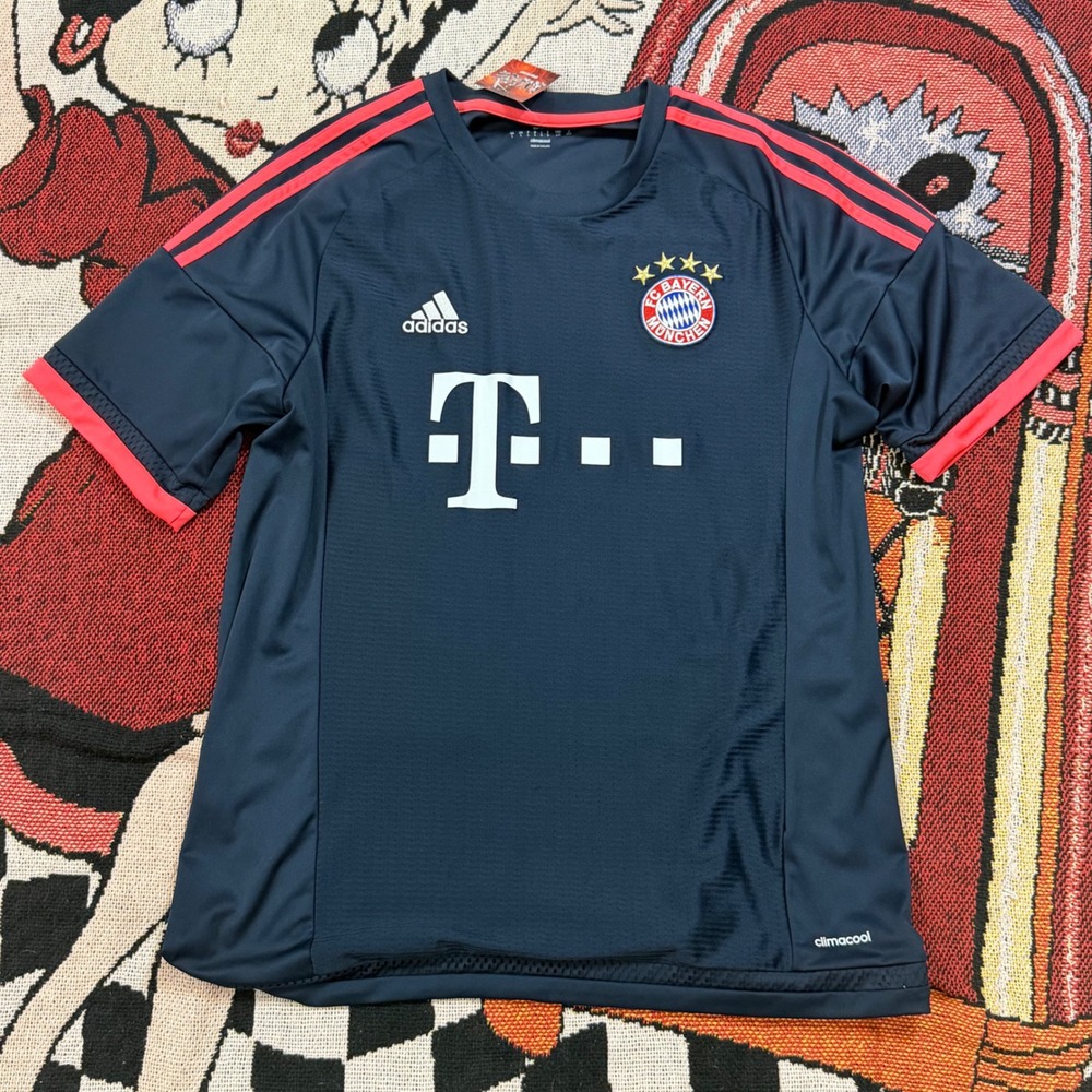 Adidas FC Bayern Munich Training Jersey Navy Blue Red Mens Large Climacool